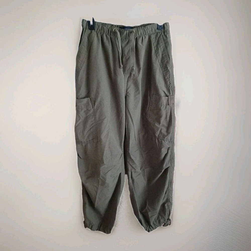 Aeropostale Women's Parachute Cargo Pants Size XS‎ Army Green Comfy Relaxed